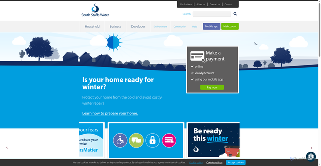 Security scan screenshot of https://www.south-staffs-water.co.uk/
