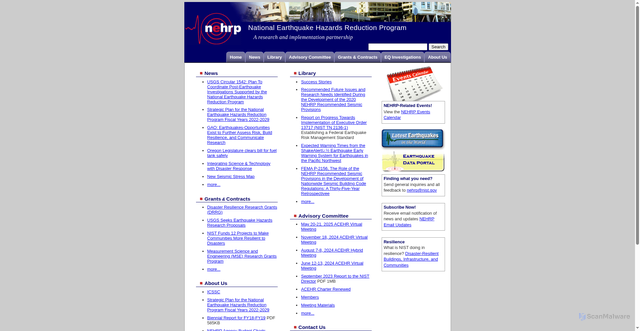 Security scan screenshot of https://nehrp.gov/