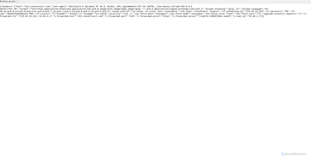 Security scan screenshot of https://dc2.convertcart.com