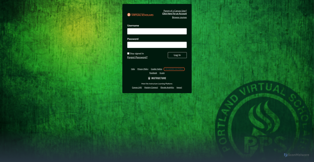 Security scan screenshot of https://pps.instructure.com