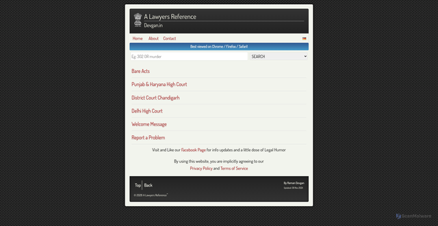 Security scan screenshot of https://devgan.in