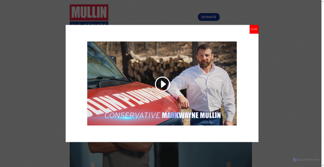 Security scan screenshot of https://mullinforamerica.com/