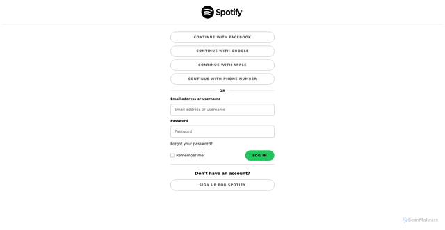 Security scan screenshot of https://spotify-login.vercel.app/