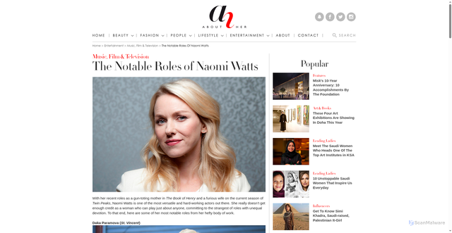 Security scan screenshot of https://www.abouther.com/node/6441/entertainment/music-film-television/notable-roles-naomi-watts