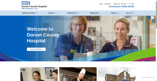 Security scan screenshot of https://dchft.nhs.uk/