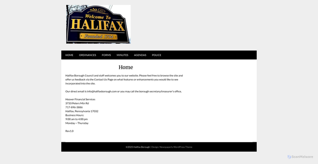 Security scan screenshot of https://halifaxboropdpa.gov/