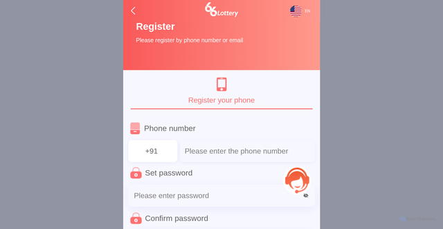 Security scan screenshot of https://66lottary.com/66-lottery/