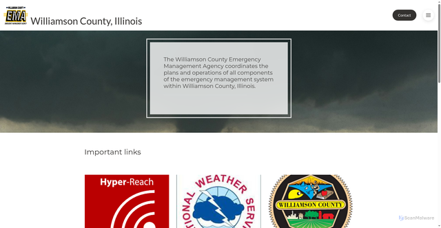 Security scan screenshot of https://williamsoncountyema-il.gov/