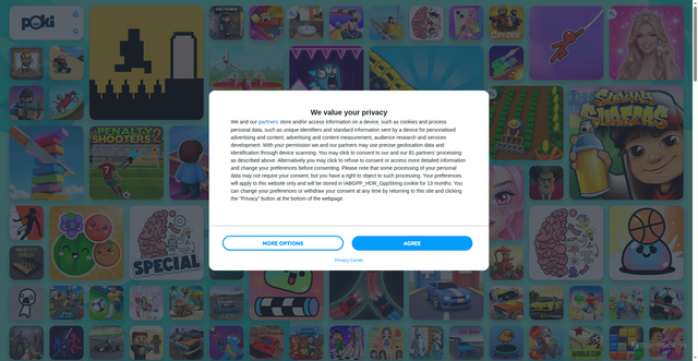 Security scan screenshot of https://poki.com