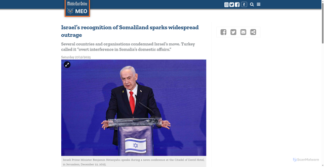 Security scan screenshot of https://middle-east-online.com/en/israel%E2%80%99s-recognition-somaliland-sparks-widespread-outrage