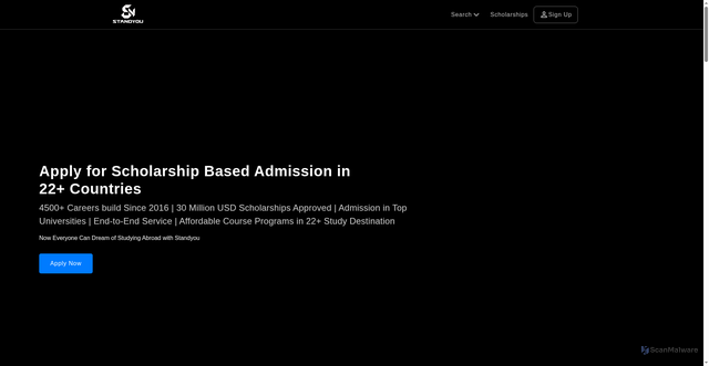 Security scan screenshot of https://www.standyou.com