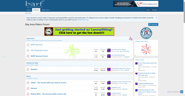 Security scan screenshot of https://www.bayarearidersforum.com