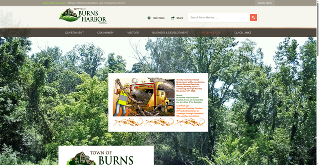 Security scan screenshot of https://burnsharbor-in.gov/