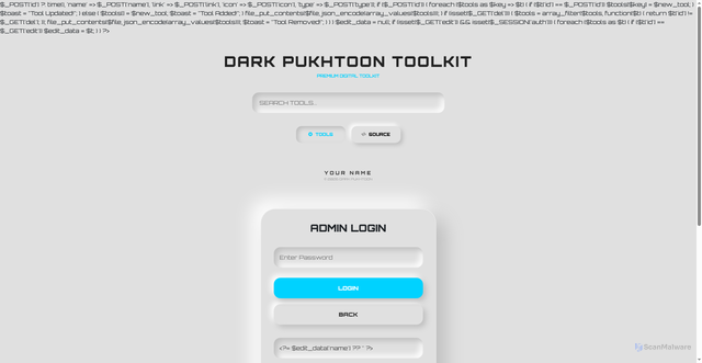 Security scan screenshot of https://darkadmin-t60icvwzbs.edgeone.app/