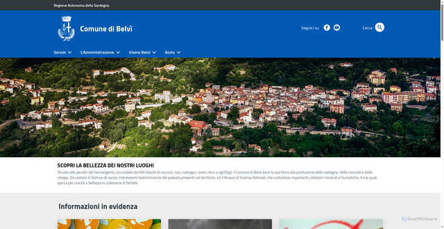 Security scan screenshot of https://www.comune.belvi.nu.it