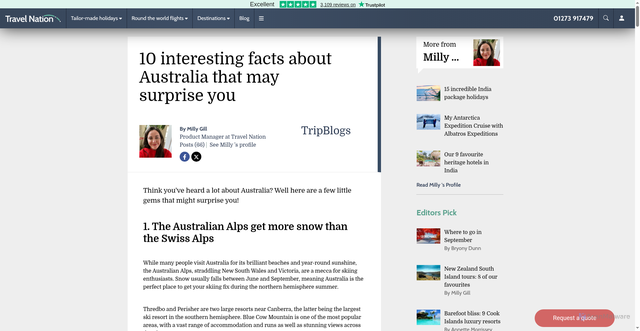 Security scan screenshot of https://travelnation.co.uk/blog/10-interesting-facts-about-australia-that-may-surprise-you
