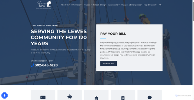 Security scan screenshot of https://www.lewesbpwde.gov/