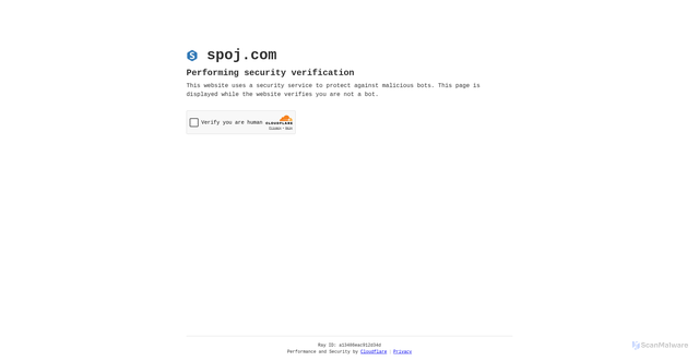 Security scan screenshot of https://spoj.com