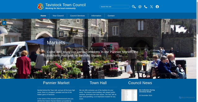 Security scan screenshot of https://www.tavistock.gov.uk/