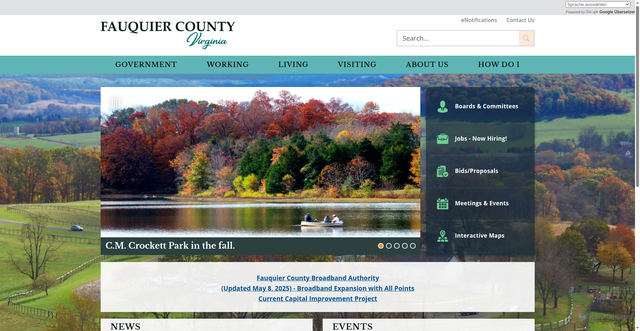 Security scan screenshot of https://www.fauquiercounty.gov/