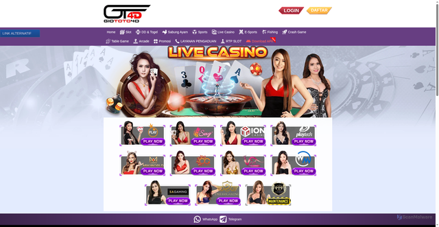 Security scan screenshot of https://lagiimlek.top/desktop/game/livecasino/trillion