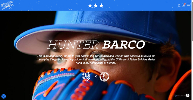 Security scan screenshot of https://hunterbarcobaseball.com/
