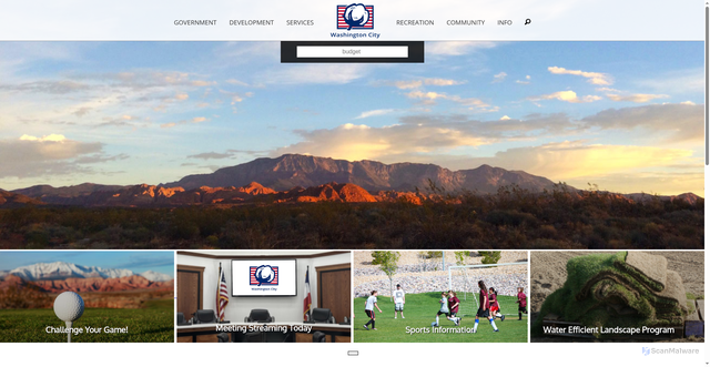 Security scan screenshot of https://washingtonutah.gov/tex/