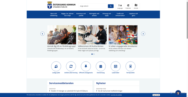 Security scan screenshot of https://www.ostersund.se/