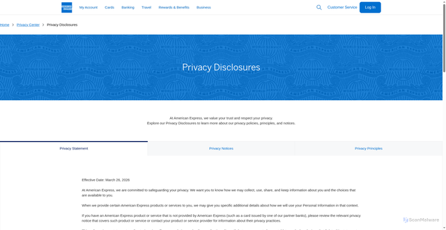 Security scan screenshot of https://www.google.com/url?q=https://www.americanexpress.com/Tracking?mid%18NvvbxKJt5nxAdTJdh5SeJHd4V79PGw6R%26msrc%3DENG-ALERTS%26url%3Dhttps%253A%252F%252Fwww.americanexpress.com%252Fprivacy