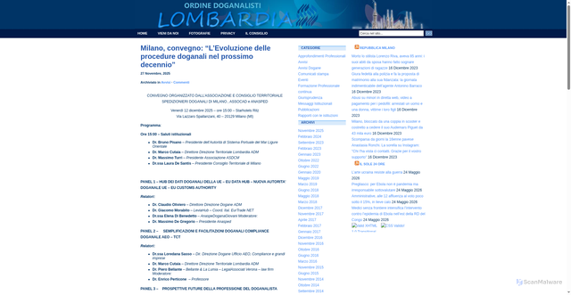 Security scan screenshot of https://www.albodoganalistimilano.it