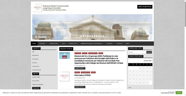 Security scan screenshot of https://www.odcec-nola.it/