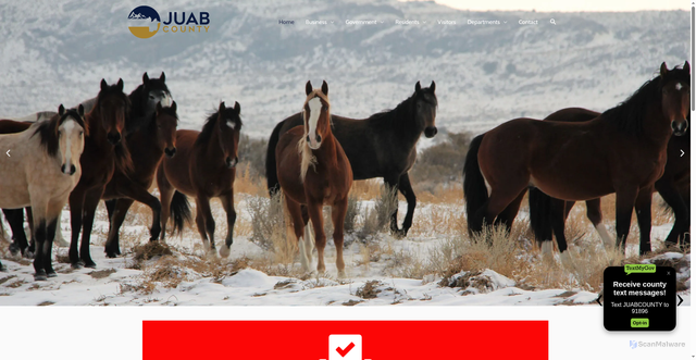 Security scan screenshot of https://juabcounty.gov/