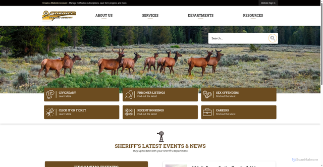 Security scan screenshot of https://goshensheriff.gov/