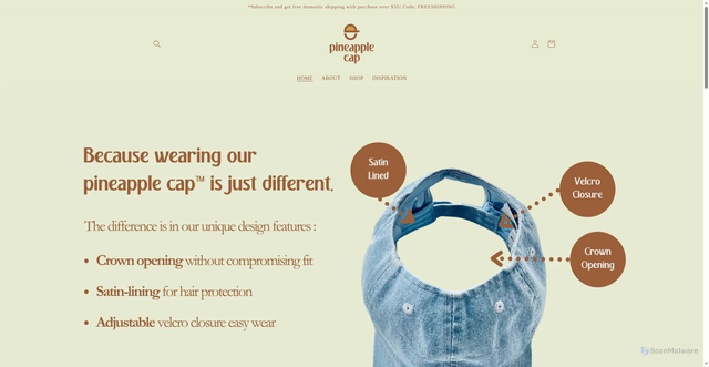 Security scan screenshot of http://pineapplecap.com/