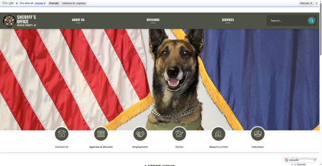 Security scan screenshot of https://www.navajocountyaz.gov/sheriff