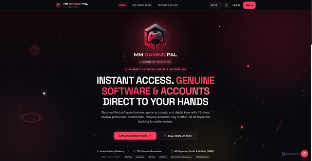 Security scan screenshot of https://mmgamingpal.com