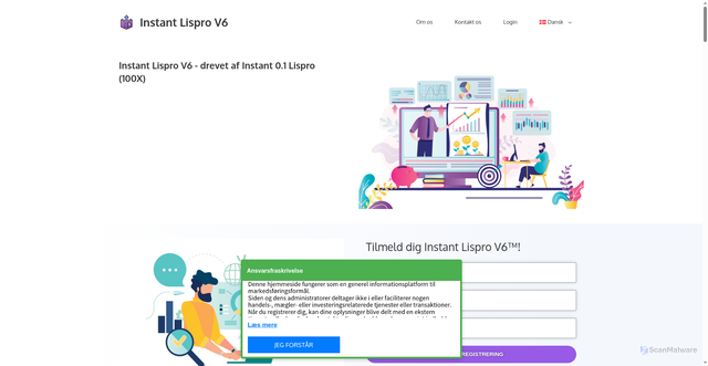 Security scan screenshot of https://instant-lispro-app.com/da/