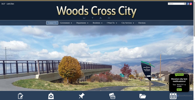 Security scan screenshot of https://woodscross.gov/