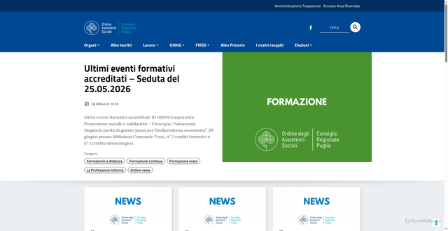 Security scan screenshot of https://www.croaspuglia.it