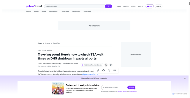 Security scan screenshot of https://travel.yahoo.com/advice/travel-tips/articles/traveling-soon-heres-check-tsa-124436663.html