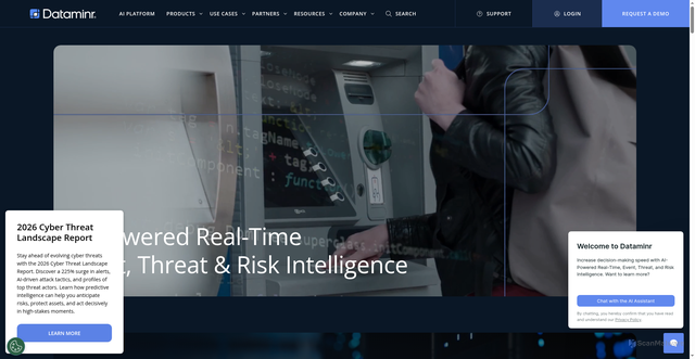 Security scan screenshot of https://dataminr.com