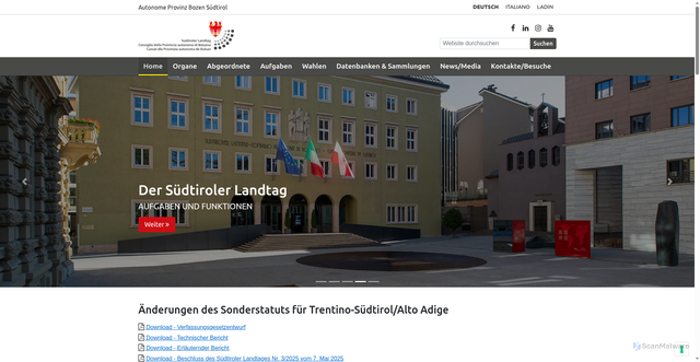 Security scan screenshot of https://www.consiglio-bz.org/