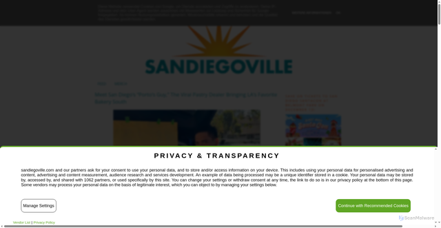 Security scan screenshot of https://www.sandiegoville.com/2025/11/meet-san-diegos-portos-guy-viral-pastry.html