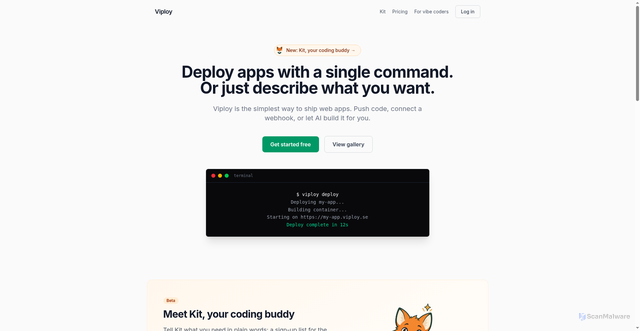 Security scan screenshot of https://viploy.se