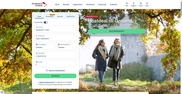 Security scan screenshot of https://destinationgotland.se