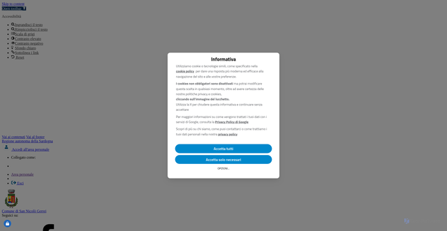 Security scan screenshot of https://www.comune.sannicologerrei.ca.it/