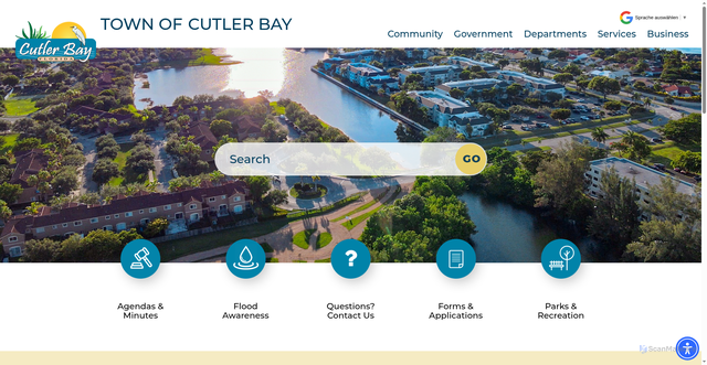 Security scan screenshot of https://www.cutlerbay-fl.gov/