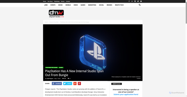 Security scan screenshot of https://digitalmediawire.com/playstation-has-a-new-internal-studio-spun-out-from-bungie/