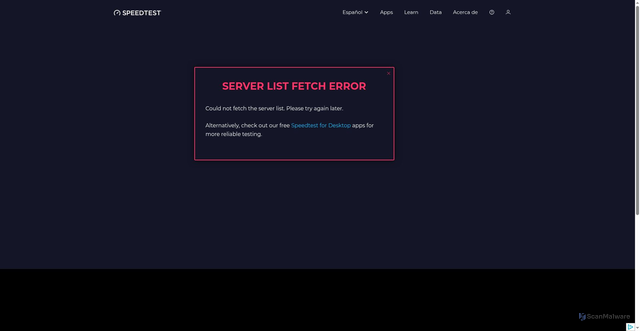 Security scan screenshot of https://test1-ekp.pages.dev/es