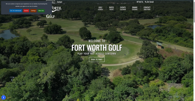 Security scan screenshot of https://www.fortworthgolf.org/